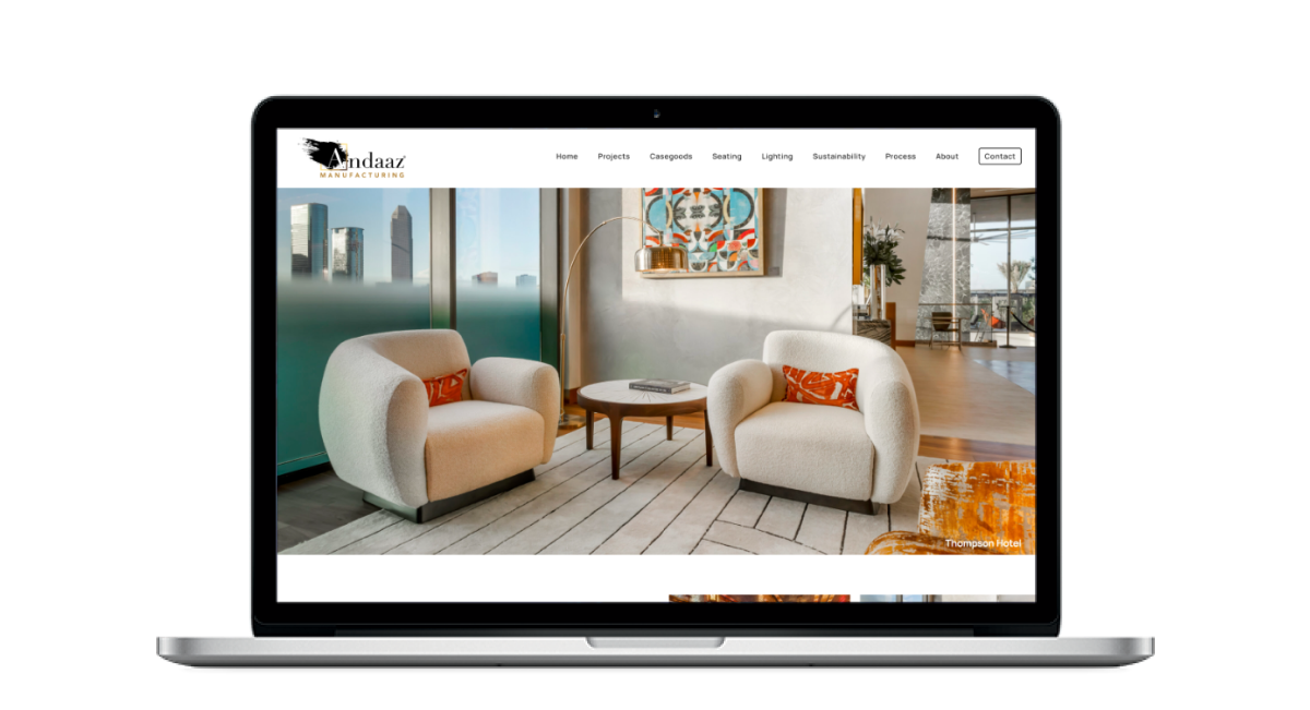 showing a website interface