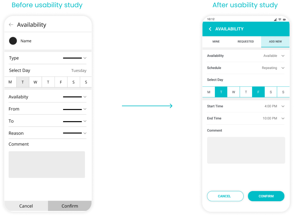 Refined design based on usability testing
