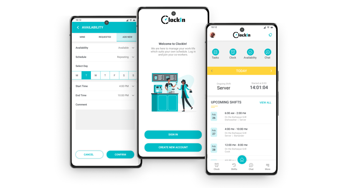 showing a app interface