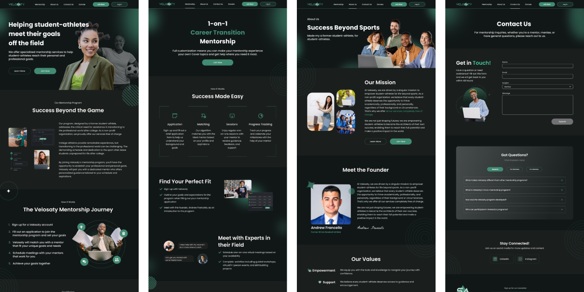 showing a website interface